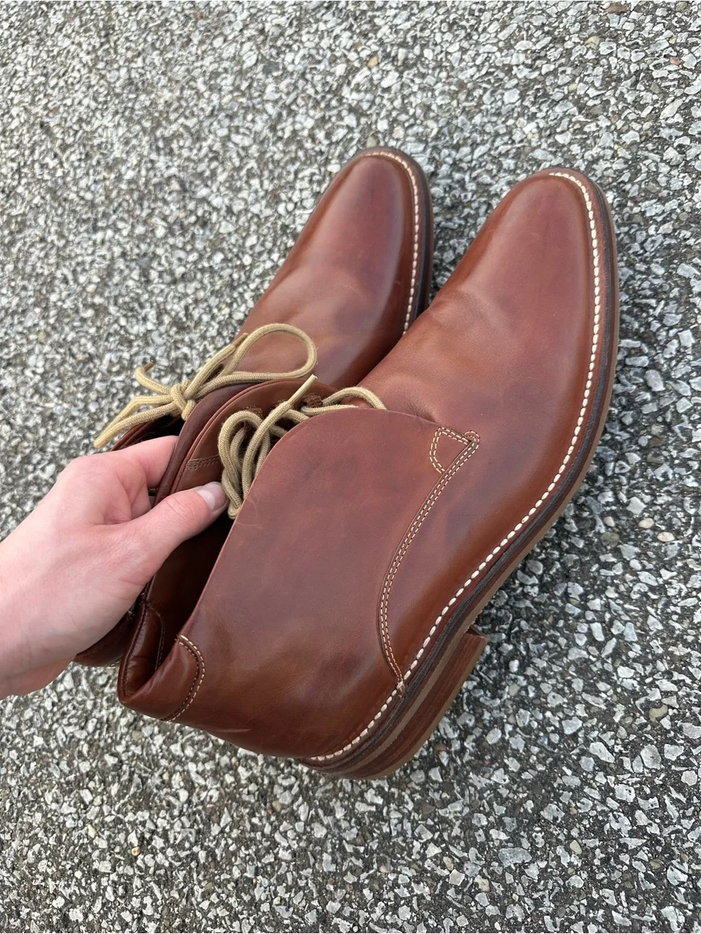 Cole Haan Men's Brown Leather Chukka Boots - Classic Casual Dress Shoe Size 11